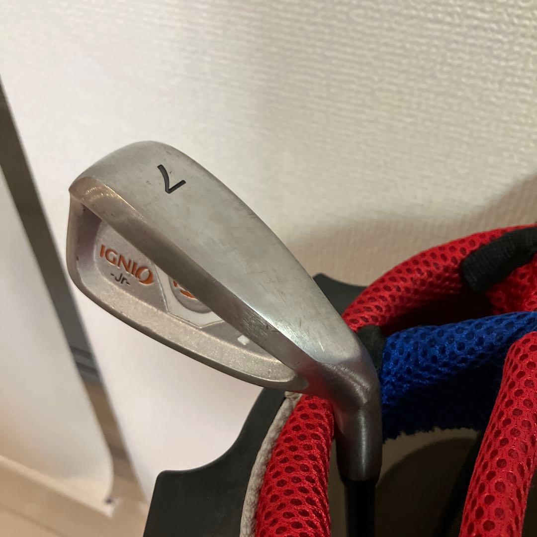 キッズ用IGNIOゴルフセットキャディバッグ付子供用クラブセット115～135