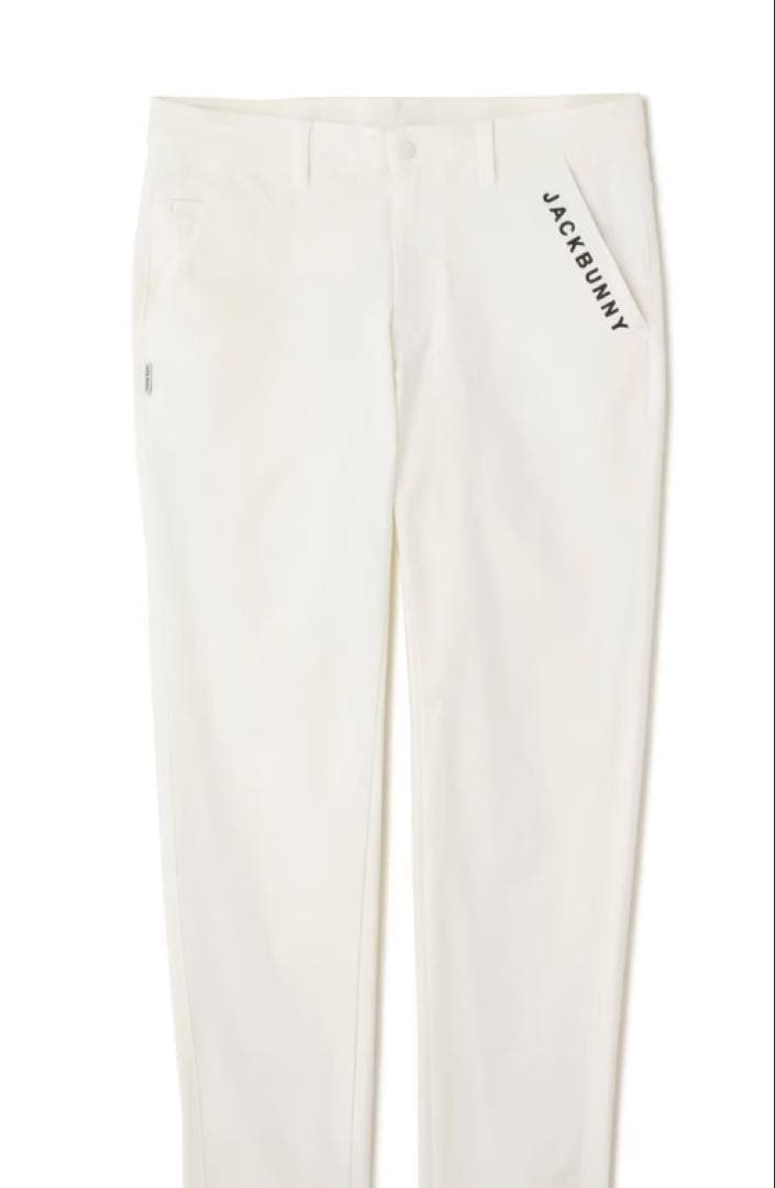 新品 パーリーゲイツ ジャックバニー 2WAYストレッチパンツ(4)サイズM/白