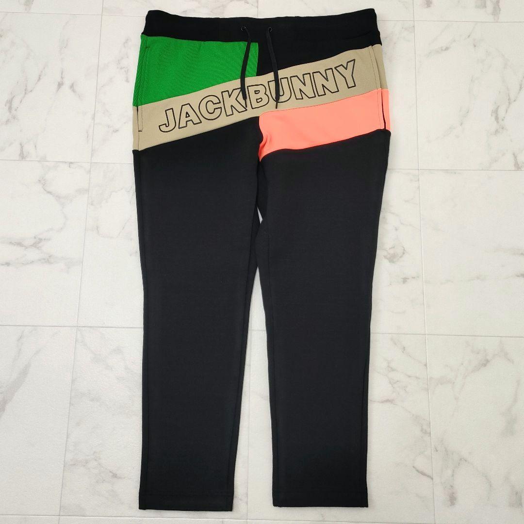 ジャックバニー　スウェットパンツ　ストレッチ　ロゴ　ライン　Dカン　ブラック　6