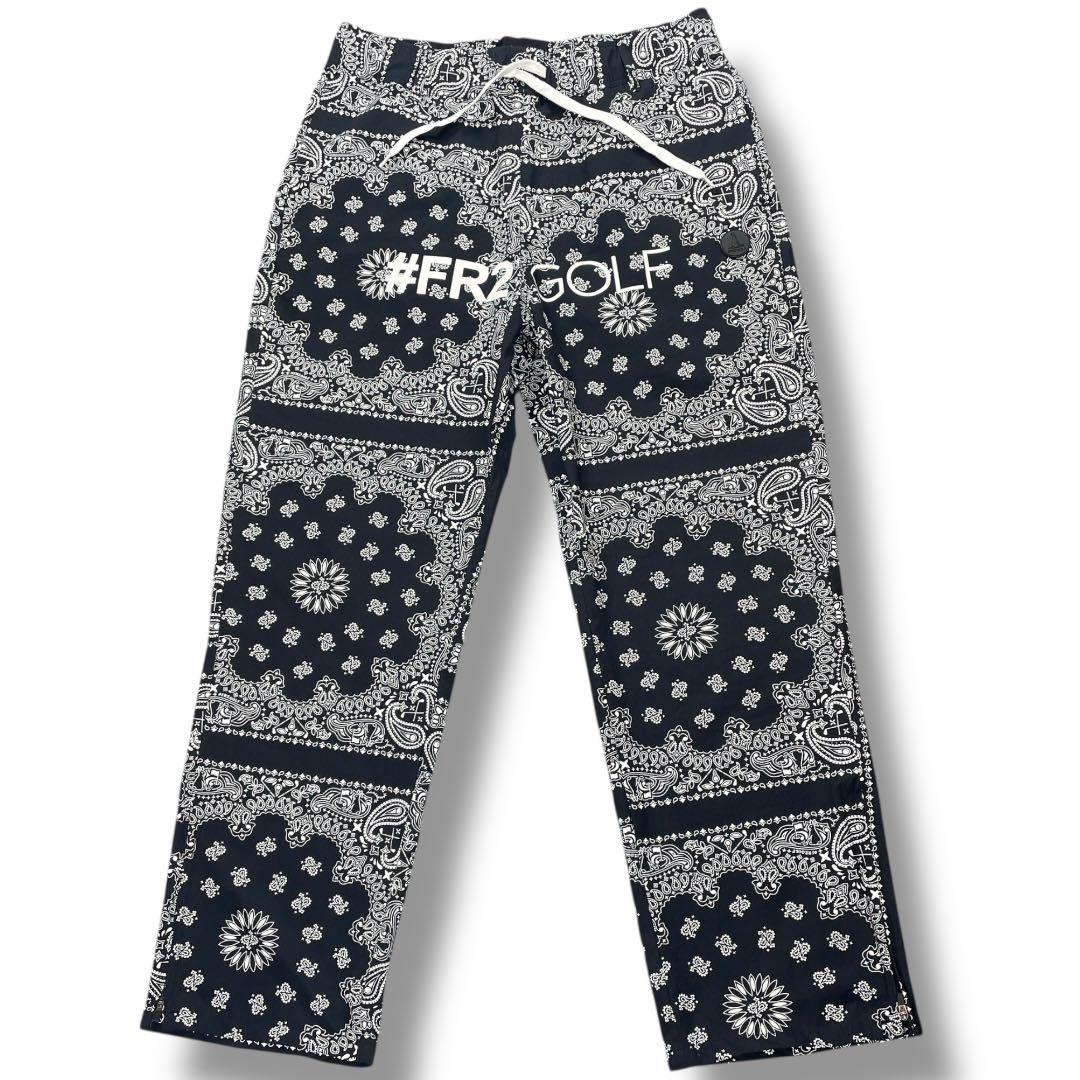 【美品】#FR2 GOLF ペイズリー柄ストレッチナイロンパンツ ＸＬサイズ