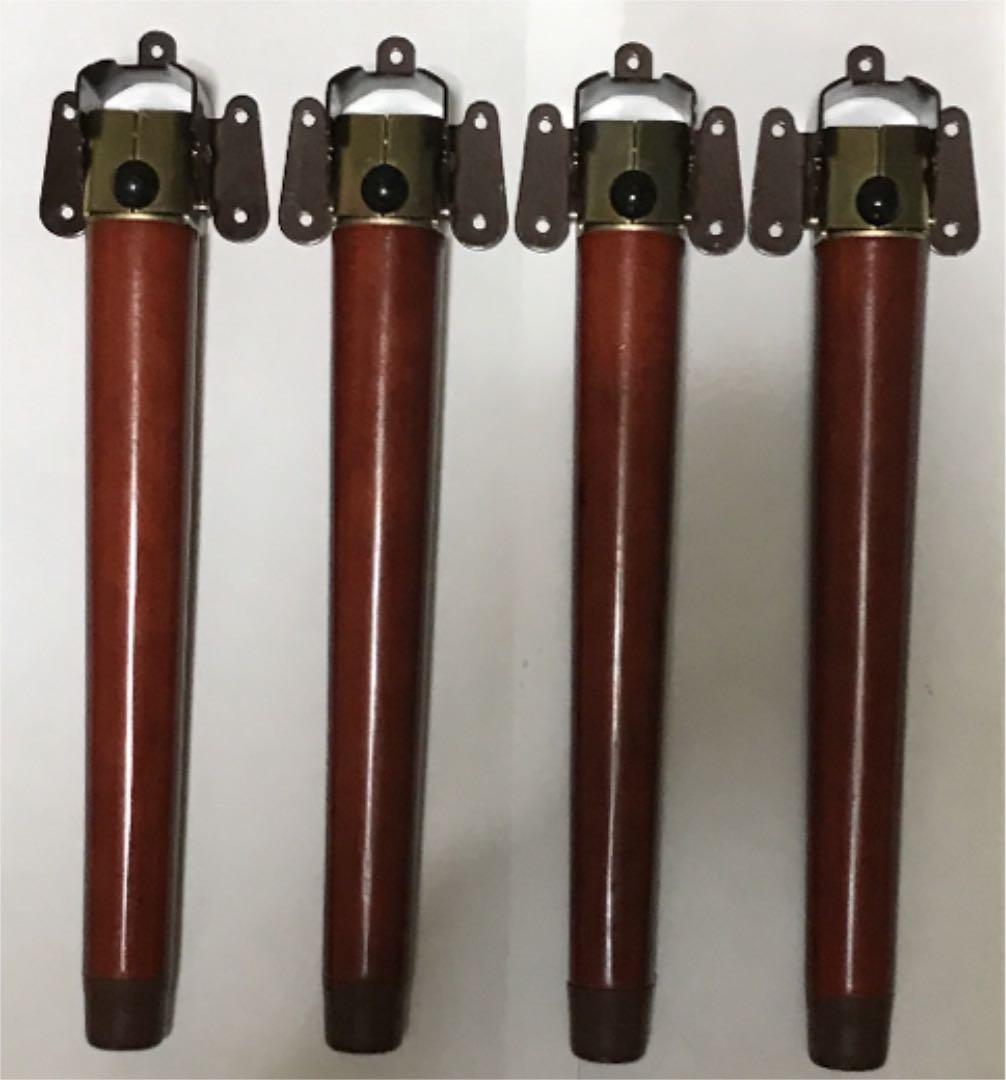 一点物　木製脚　小　300mm　半自動式　丸型　4本組　ビス付