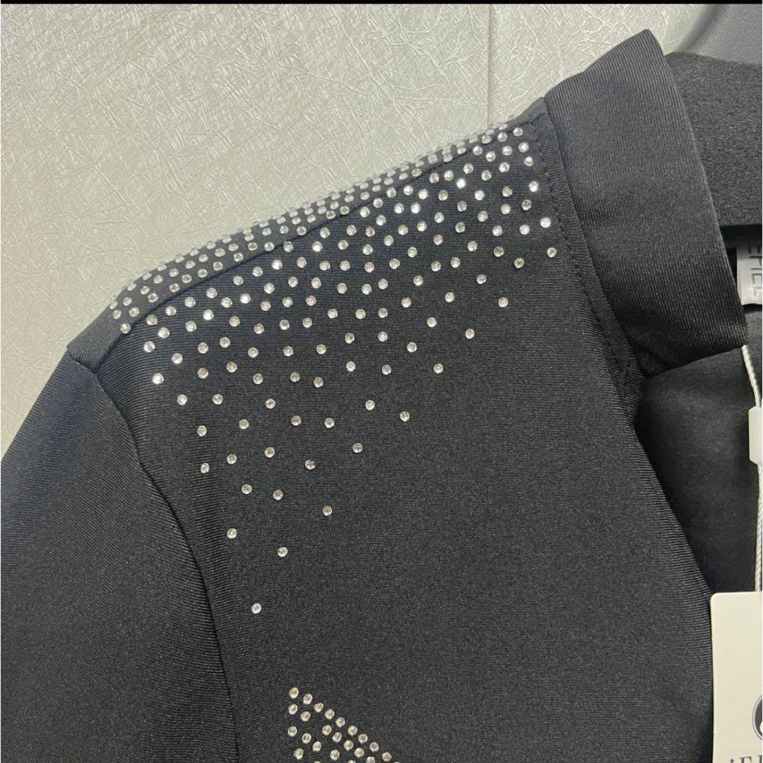 新品 社交ダンス メンズ ファスナー ラテンシャツ ブラック サイズM
