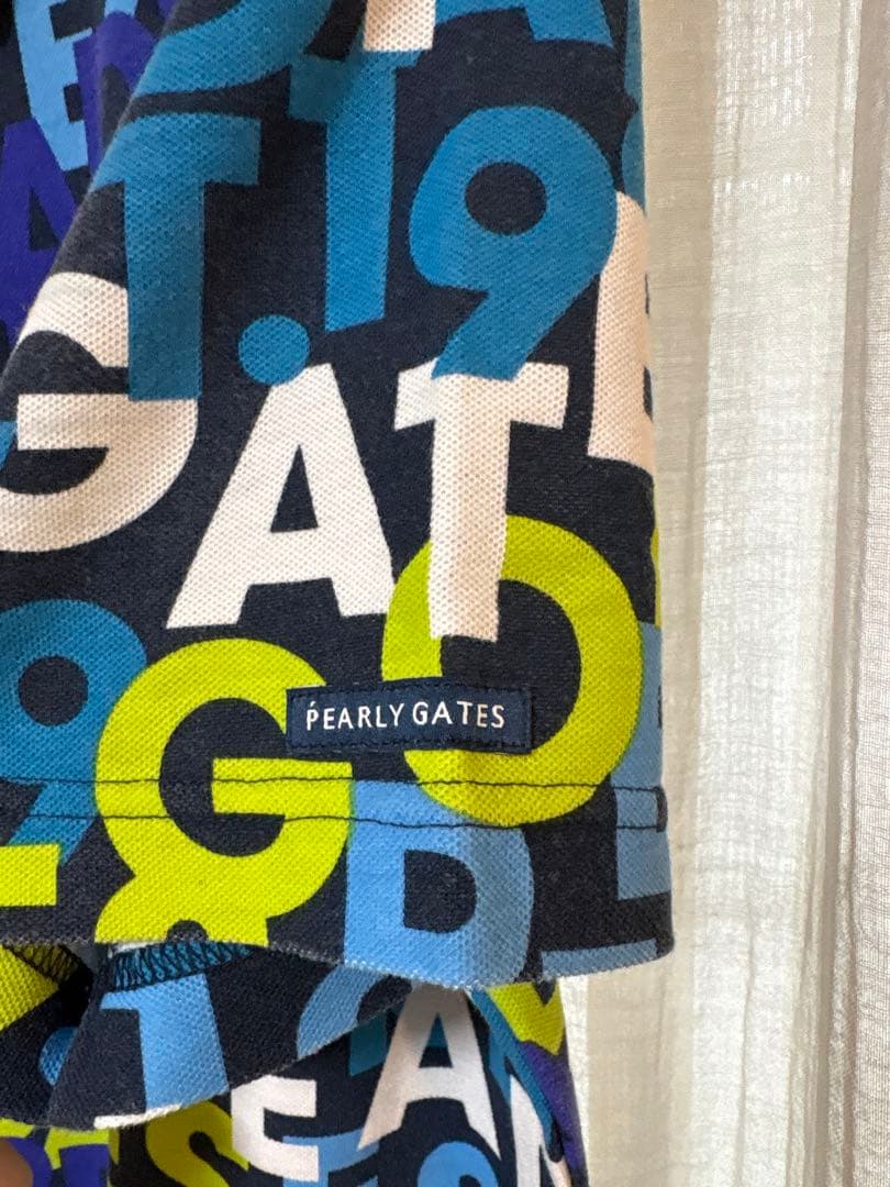 PEARLY GATES 総柄ポロシャツ サイズ5 日本製 メンズL