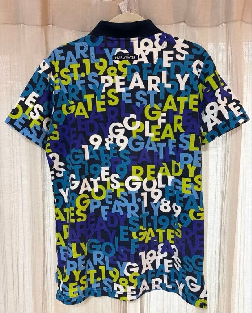 PEARLY GATES 総柄ポロシャツ サイズ5 日本製 メンズL