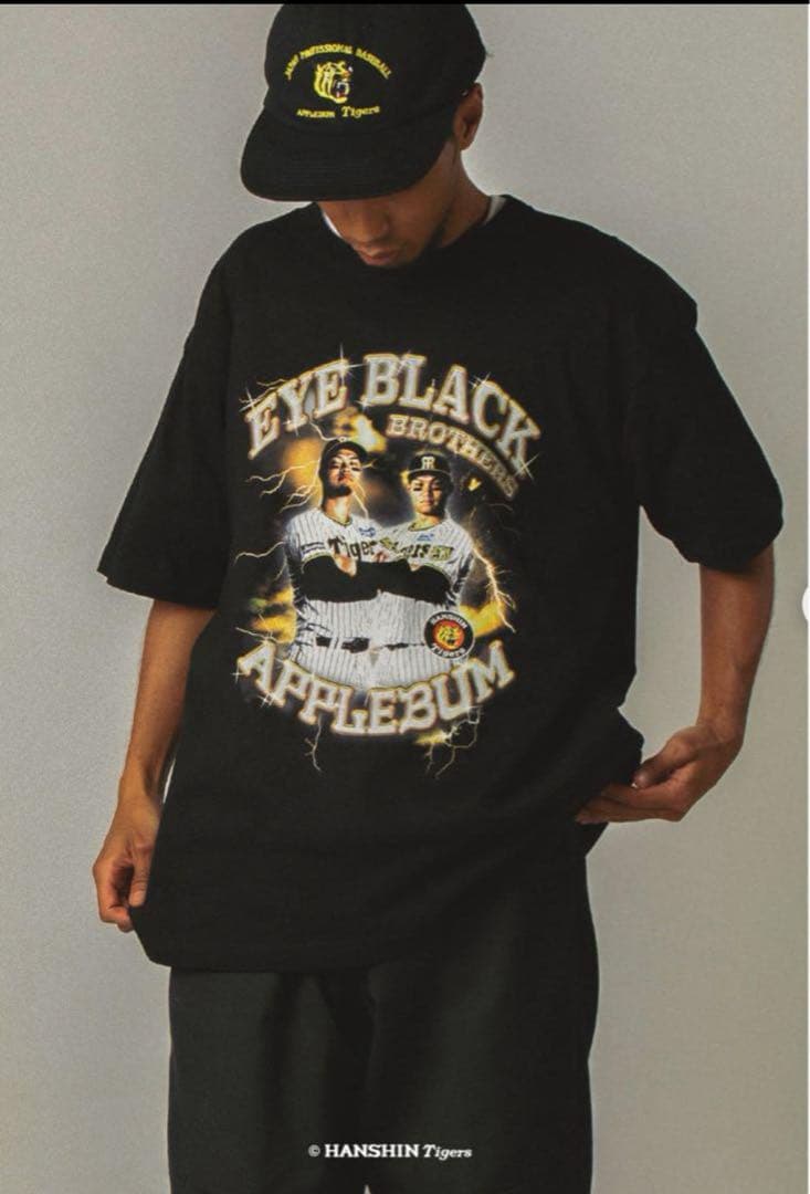 阪神タイガース APPLEBUM アイブラック兄弟 コラボ Tシャツ Lサイズ