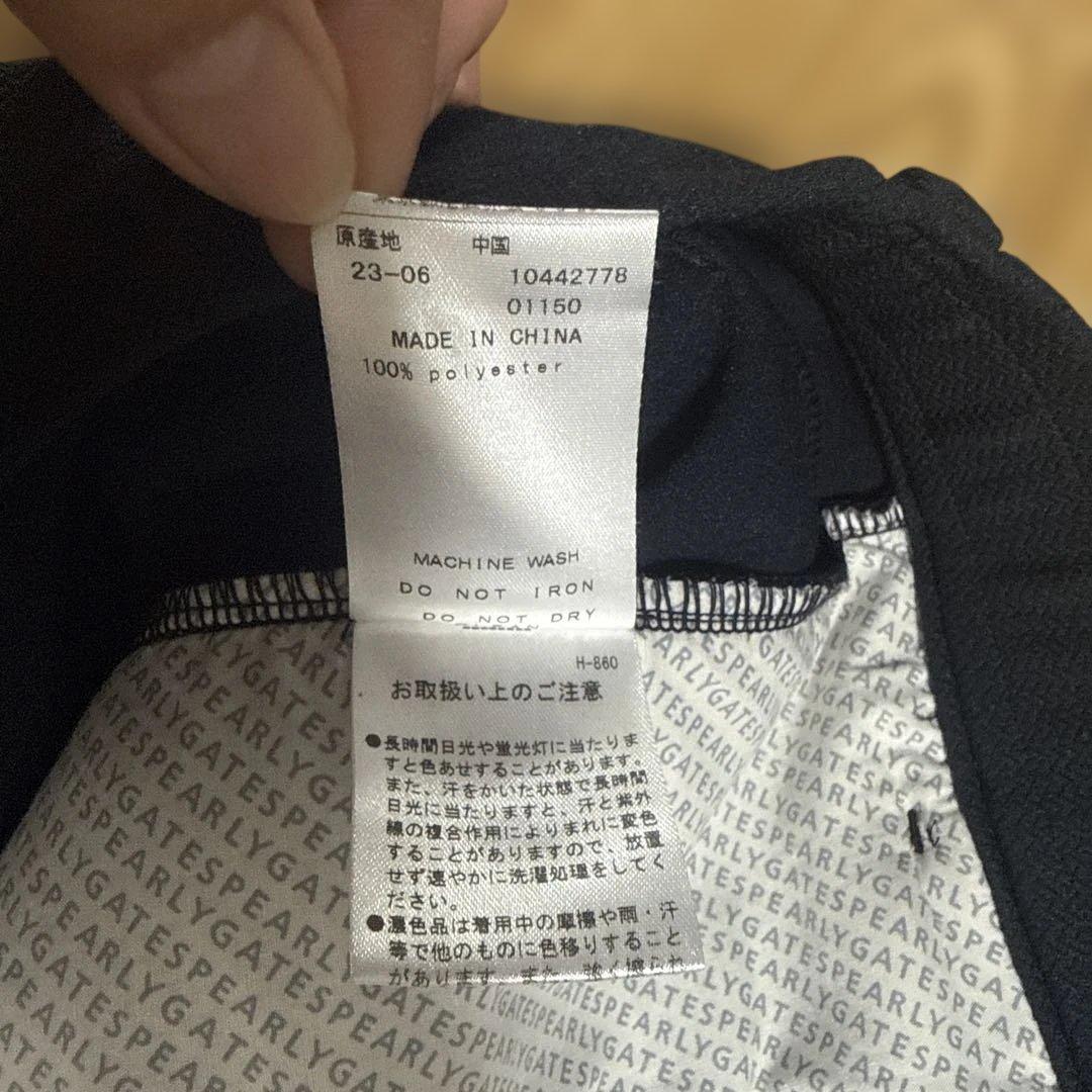 【美品】PGロゴ付きダークネイビーゴルフパンツ