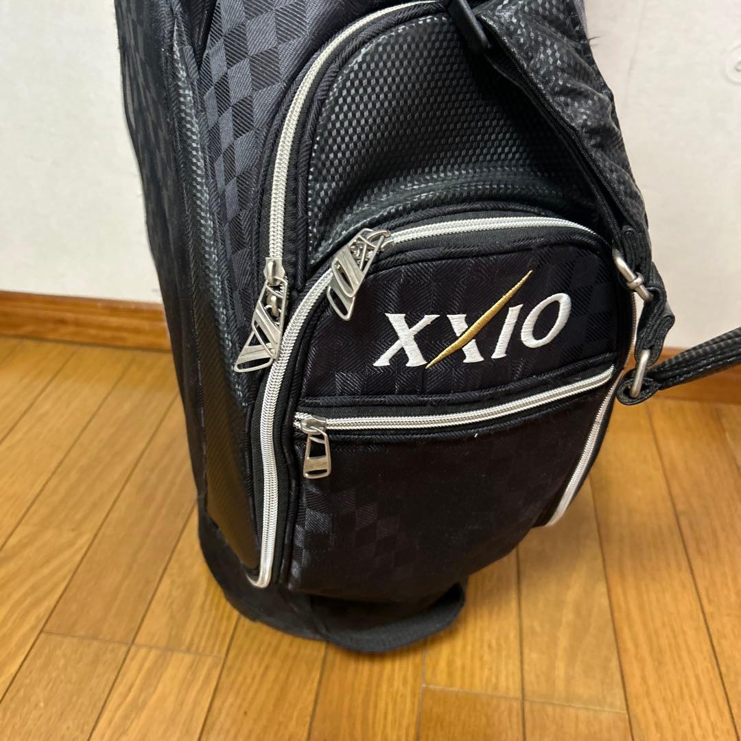 XXIO チェック柄 キャディバッグ 黒　ゼクシオ