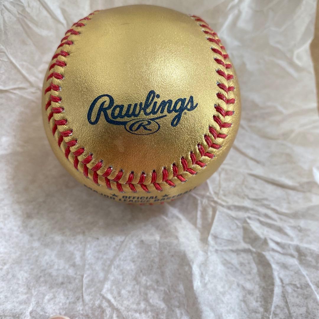 ボストン・レッドソックス ゴールドレザー野球ボール　Rawlingsローリングス