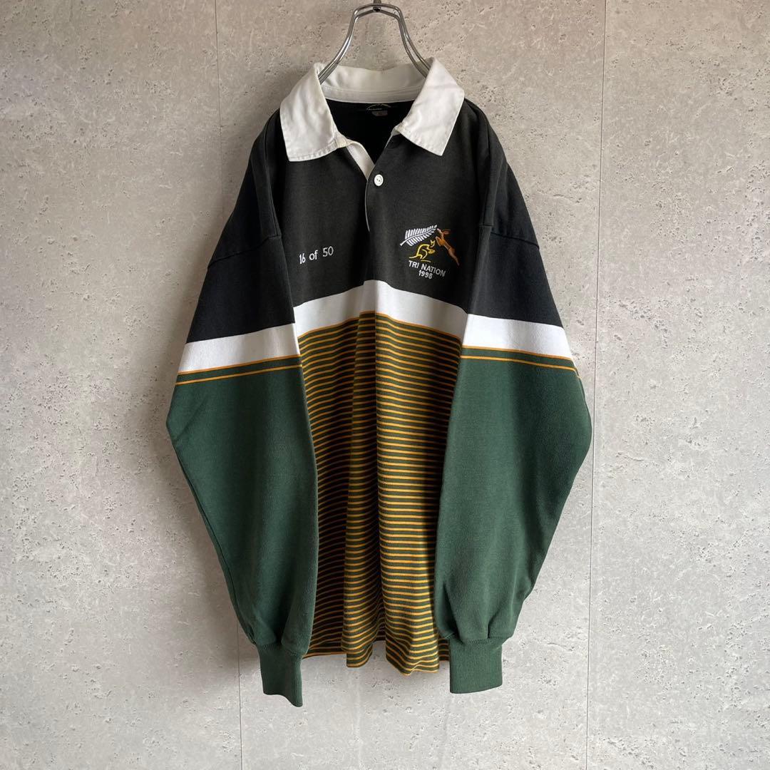 超希少 90sオールド トライ ネーションズ 数量限定 ラガーシャツ