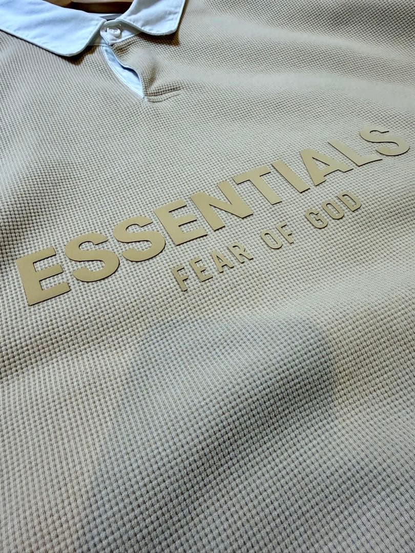 ウェア ESSENTIALS HEAVY WAFFLE HENLEY RUGBY
