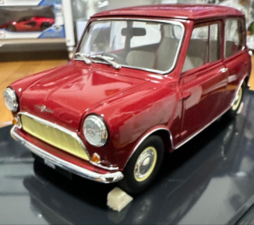 京商モーリスMINI ミニカー バーガンディ色