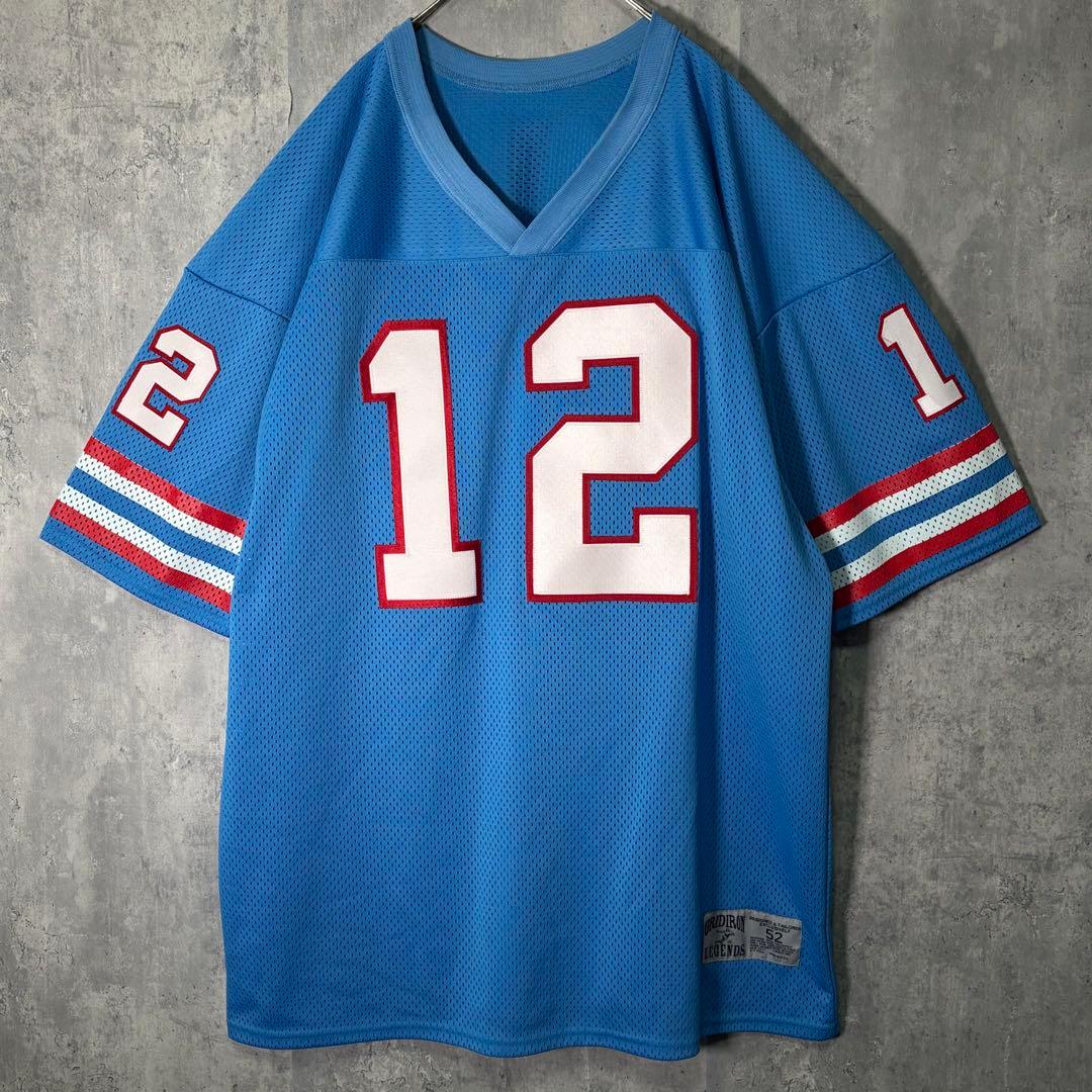極美品 USA製 ケン ステイブラー NFL ゲームシャツ 水色