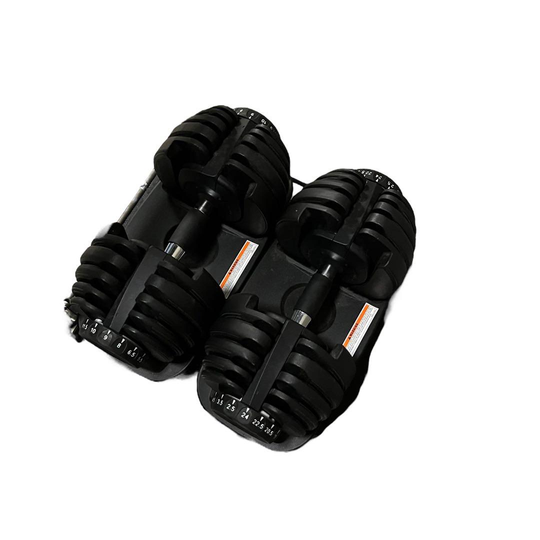 【良品】①可変ダンベル 24kg ダイヤル式 自宅トレ トレーニング ダイエット