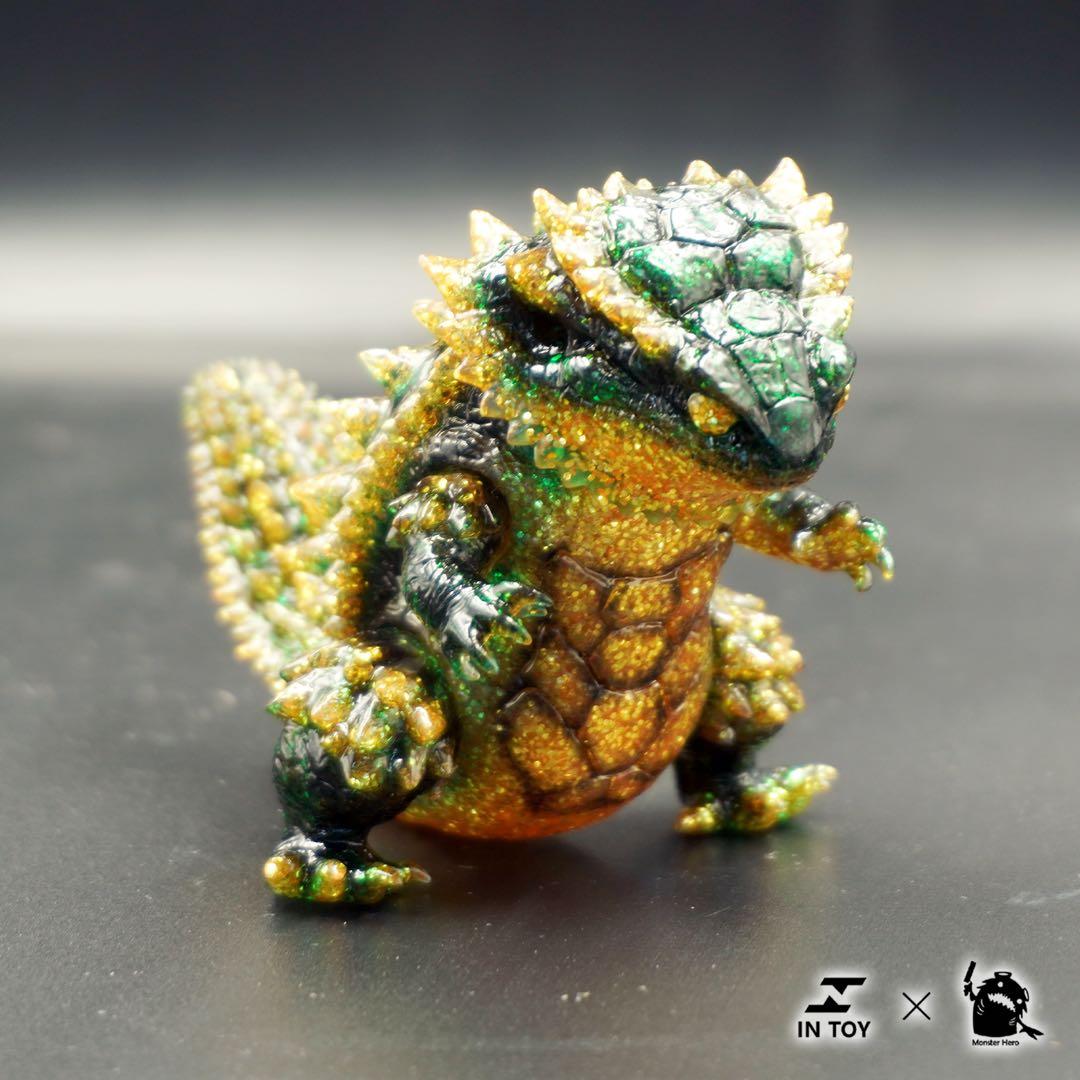 ミニ超獣　レオパ　フトアゴ　怪獣　可動　ソフビ　フィギュア　光輝　3体