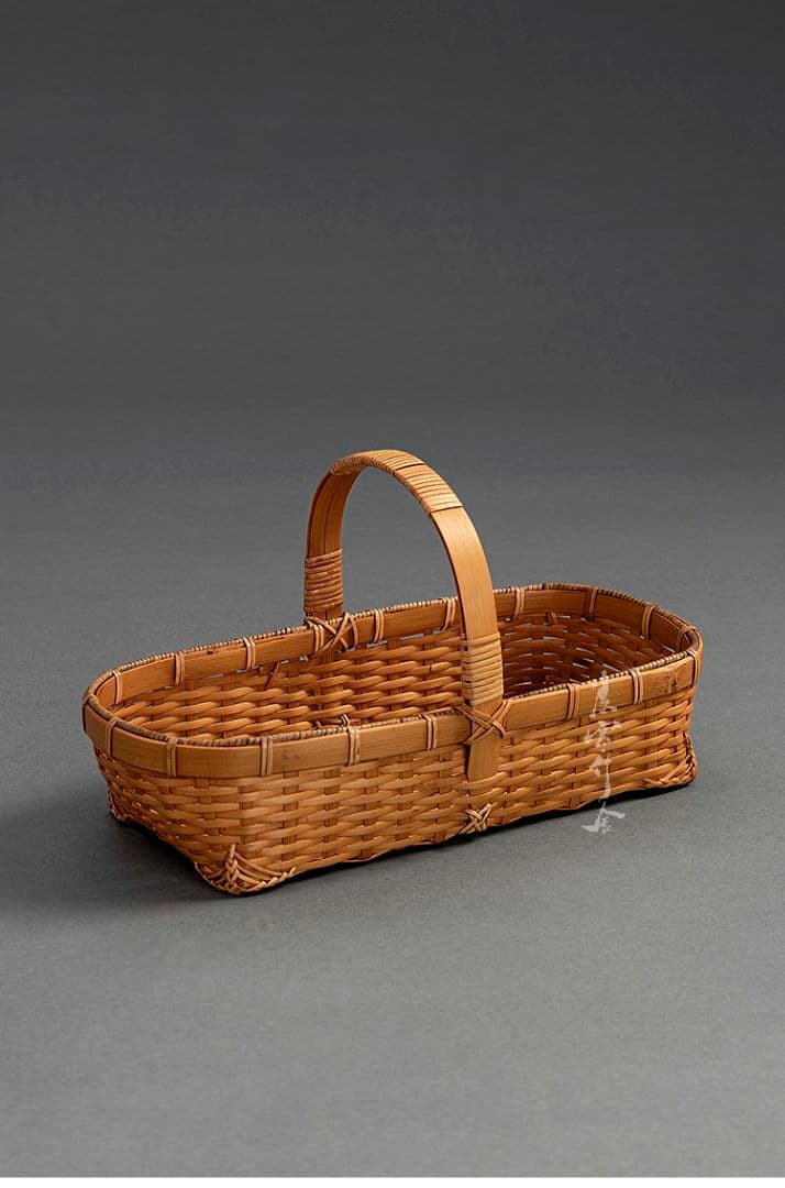 竹細工 極上品かご 収納 果物かご 手作工芸品 市場かご 手提かご 買い物かご