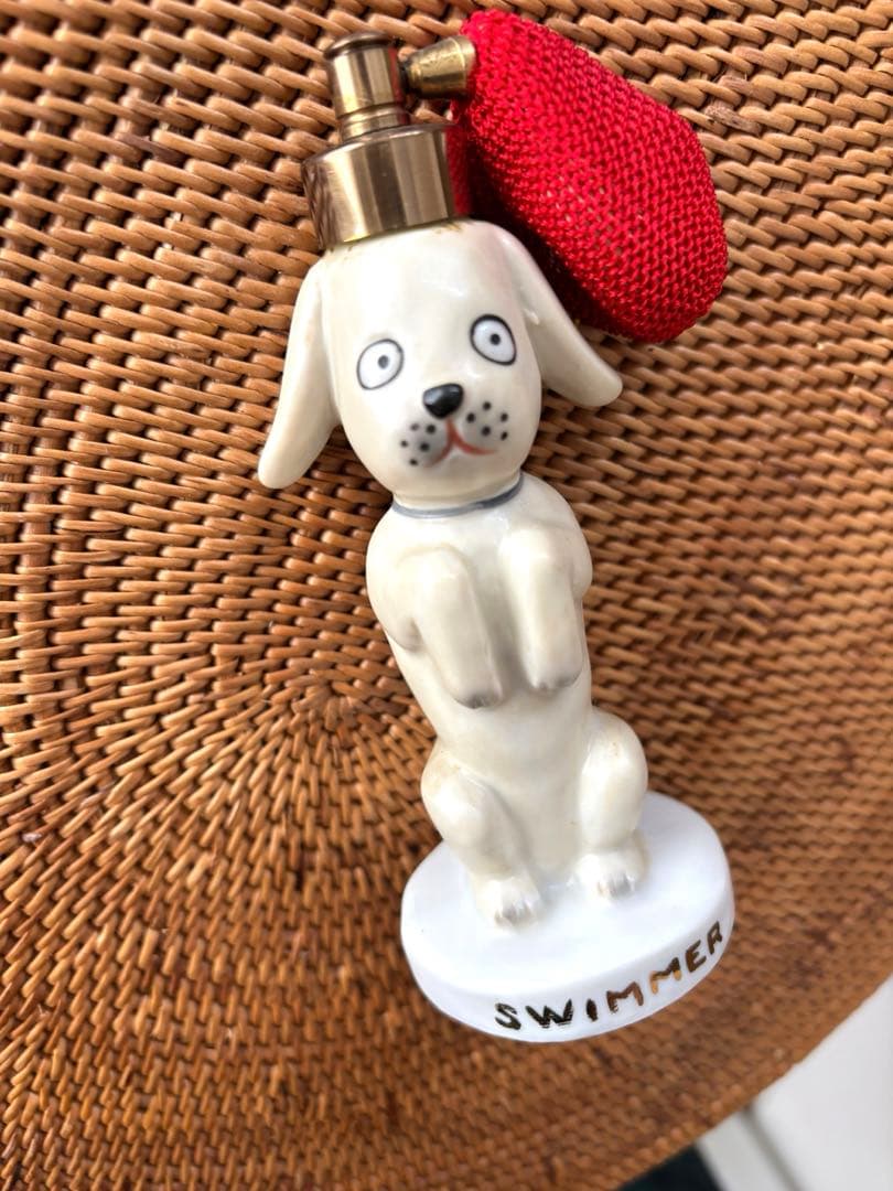 廃番　希少　スイマー　swimmer 犬　置物　昭和レトロ　ビンテージ　香水