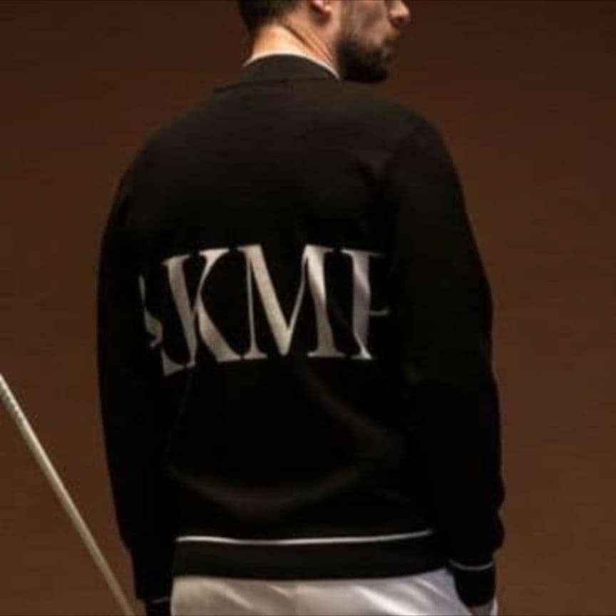 【新品】LUXEAKMPLUS ビッグロゴモックネックニット XLサイズ