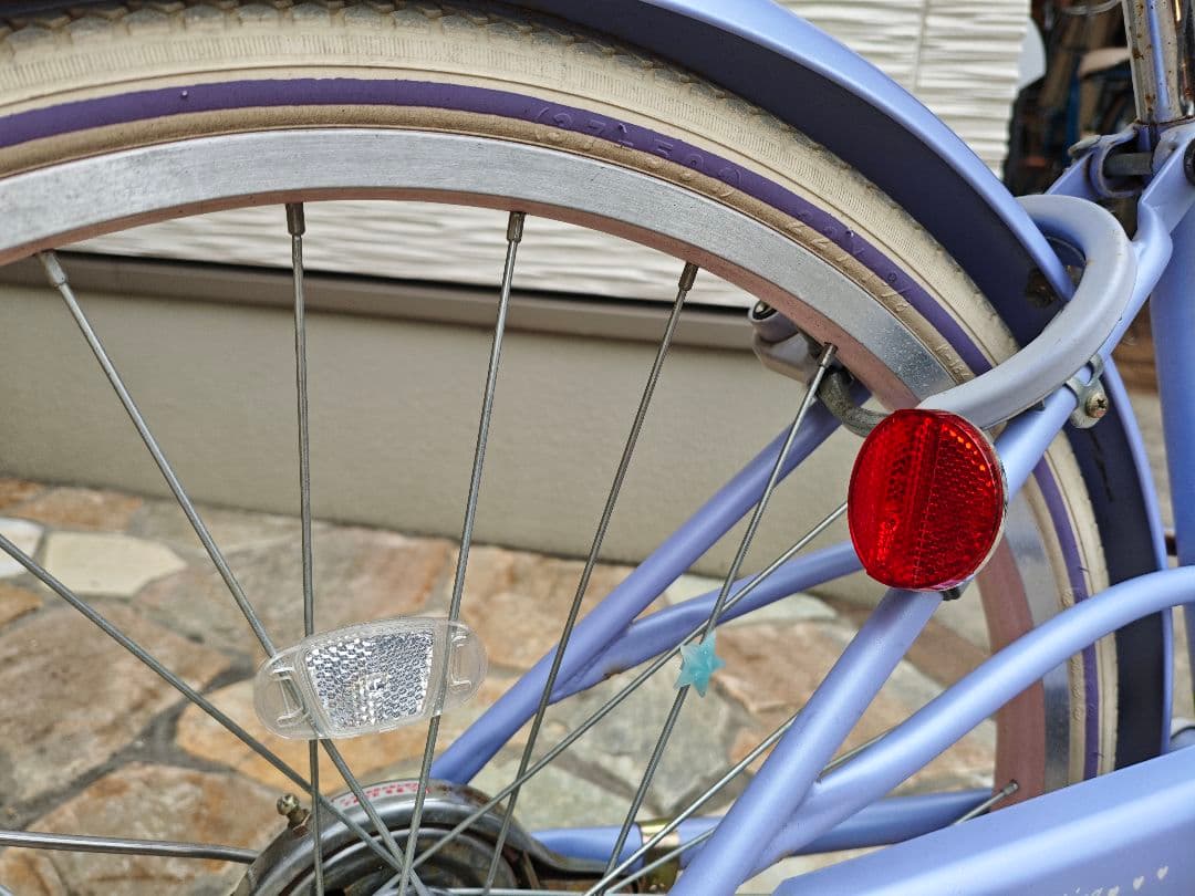 子供用自転車 メゾピアノ 22インチ ラベンダー 前部バスケット付き