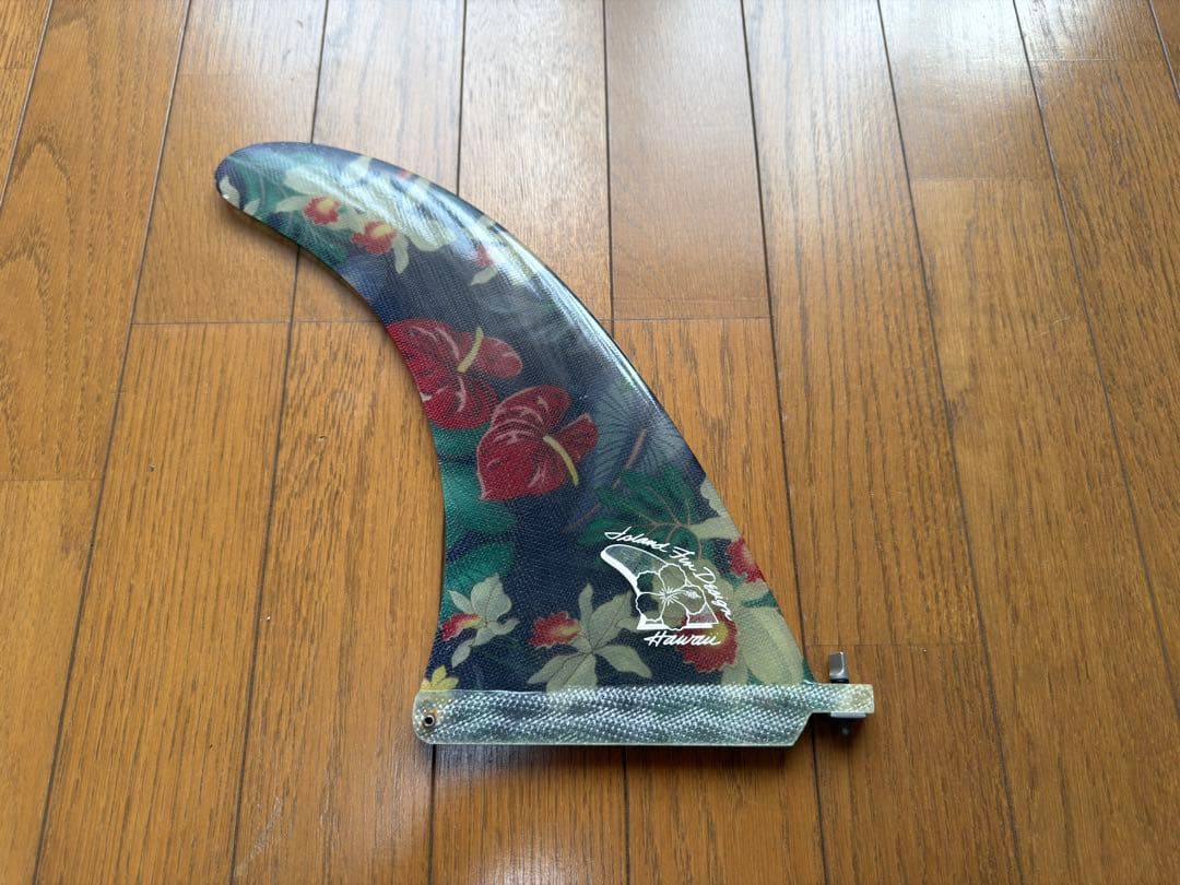  Fin Design アロハ柄 9インチ ロングボードフィン 美品