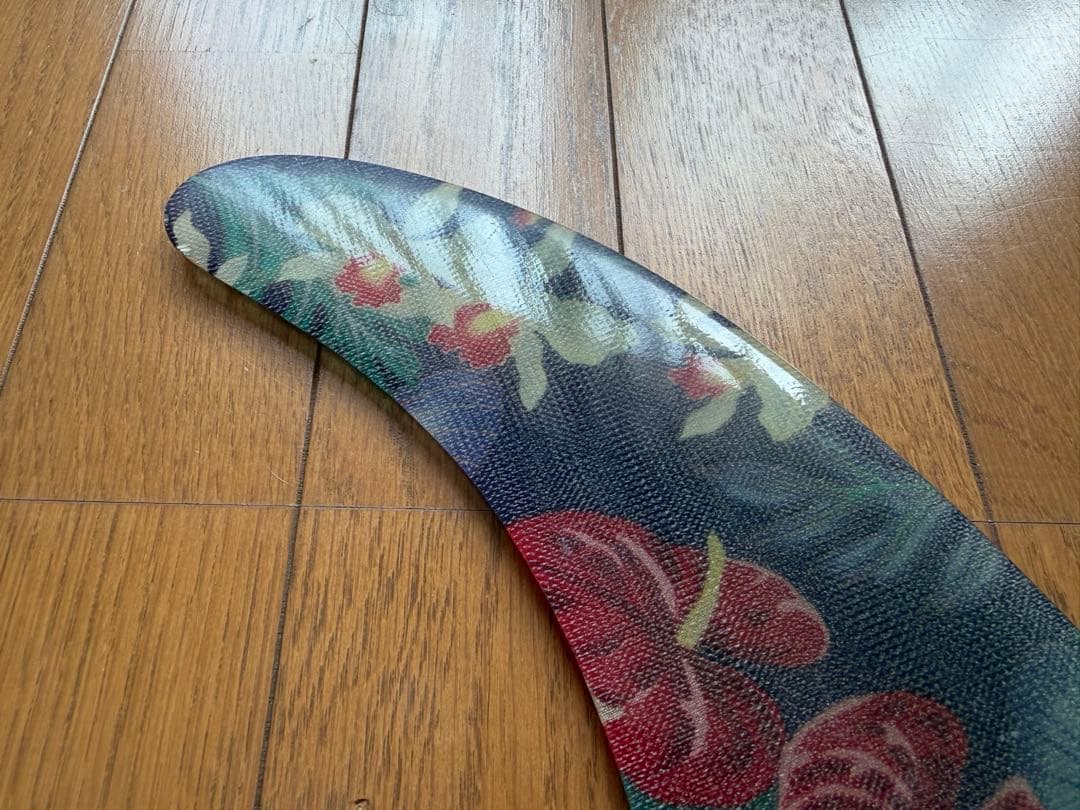 Fin Design アロハ柄 9インチ ロングボードフィン 美品
