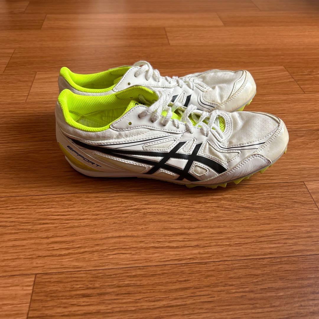 ASICS スパイクシューズ ホワイト/イエロー