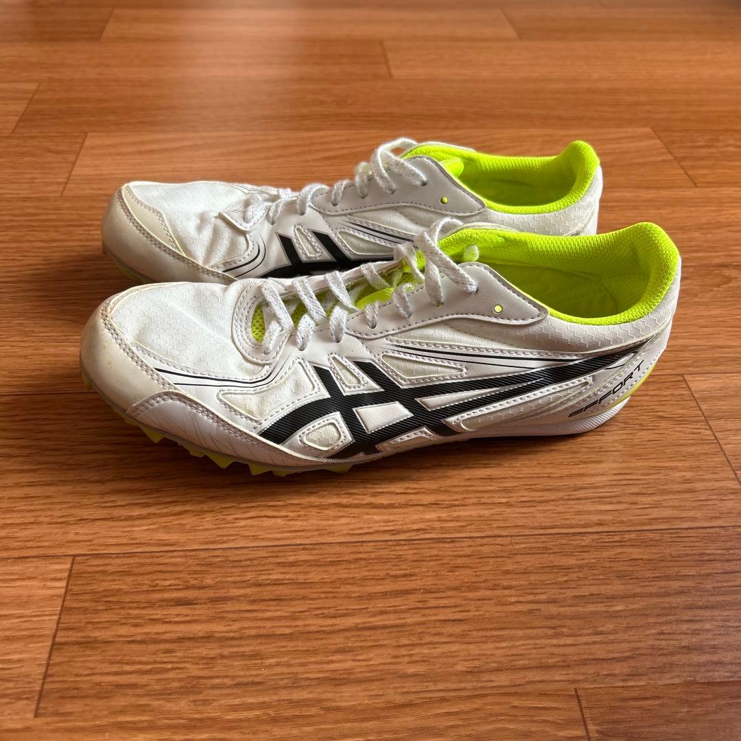 ASICS スパイクシューズ ホワイト/イエロー