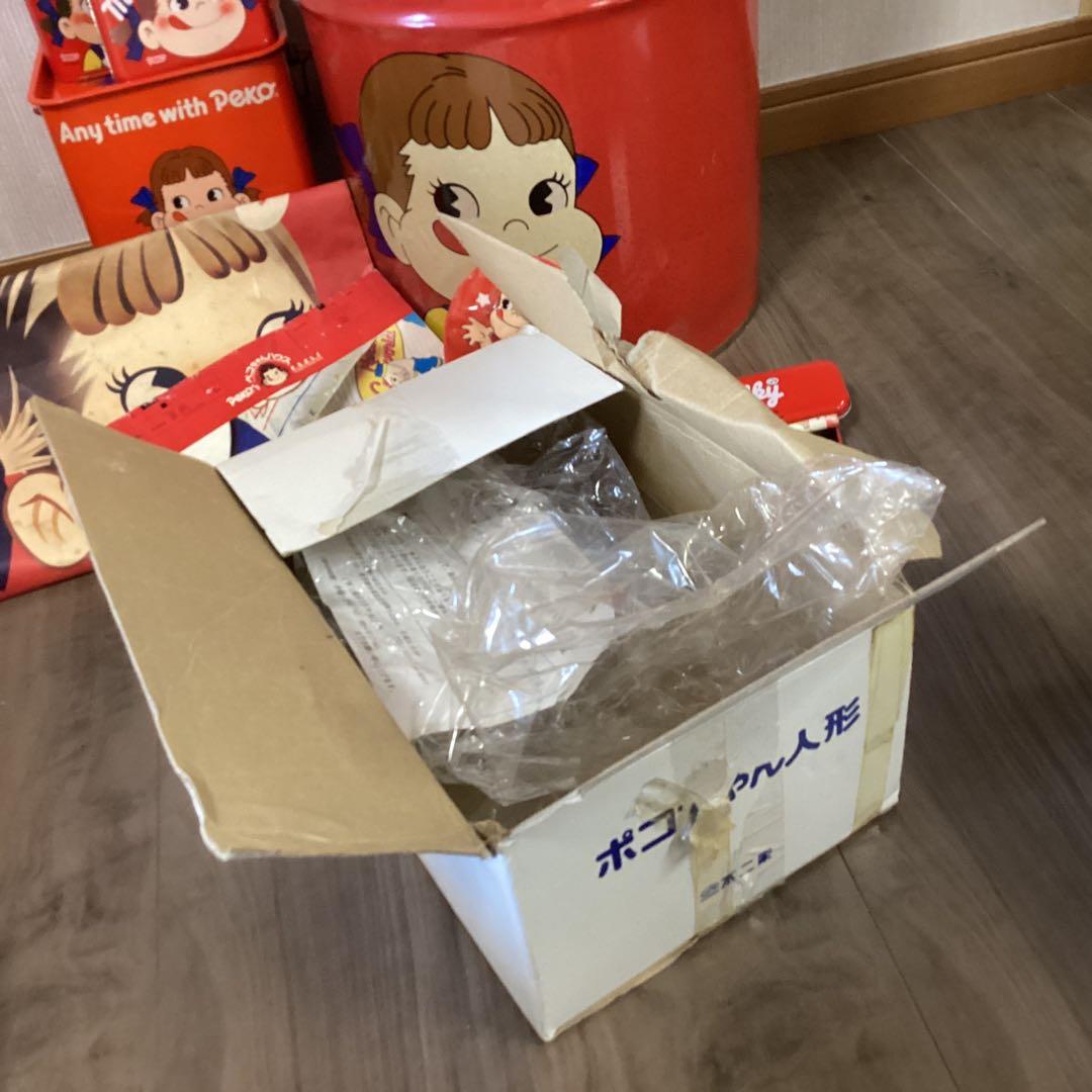ＰＥＫＯ　ペコちゃんスツール缶グッズセット ポコちゃん人形付き 当時物