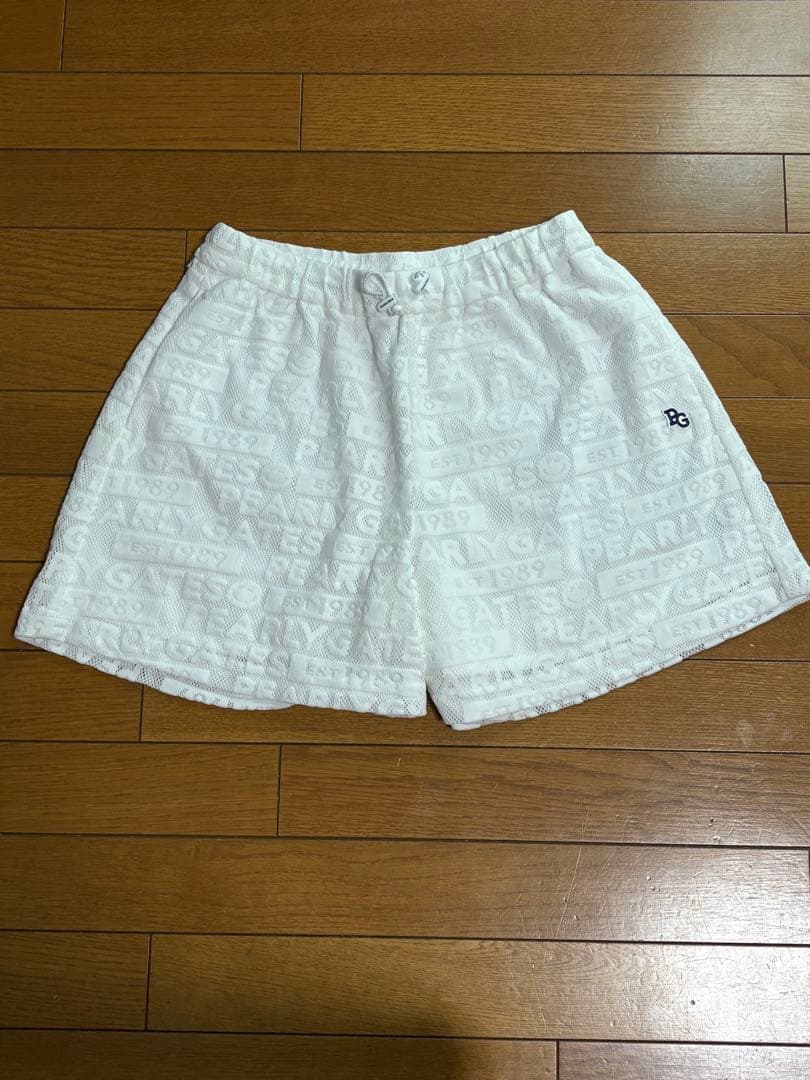 新品未使用パーリーゲイツメッシュショートパンツ ホワイト