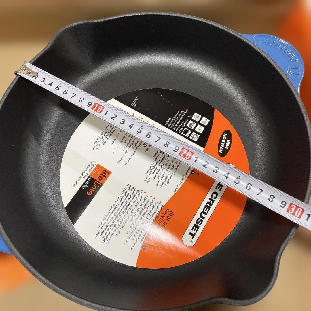 レア《新品》LE CREUSET 30cm アズールブルー スキレット