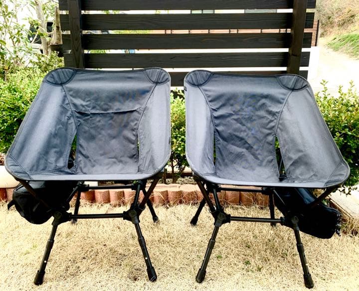 ハイ/ロー高さ切替可能2WAYアウトドアチェア　コンパクト収納　2個セット