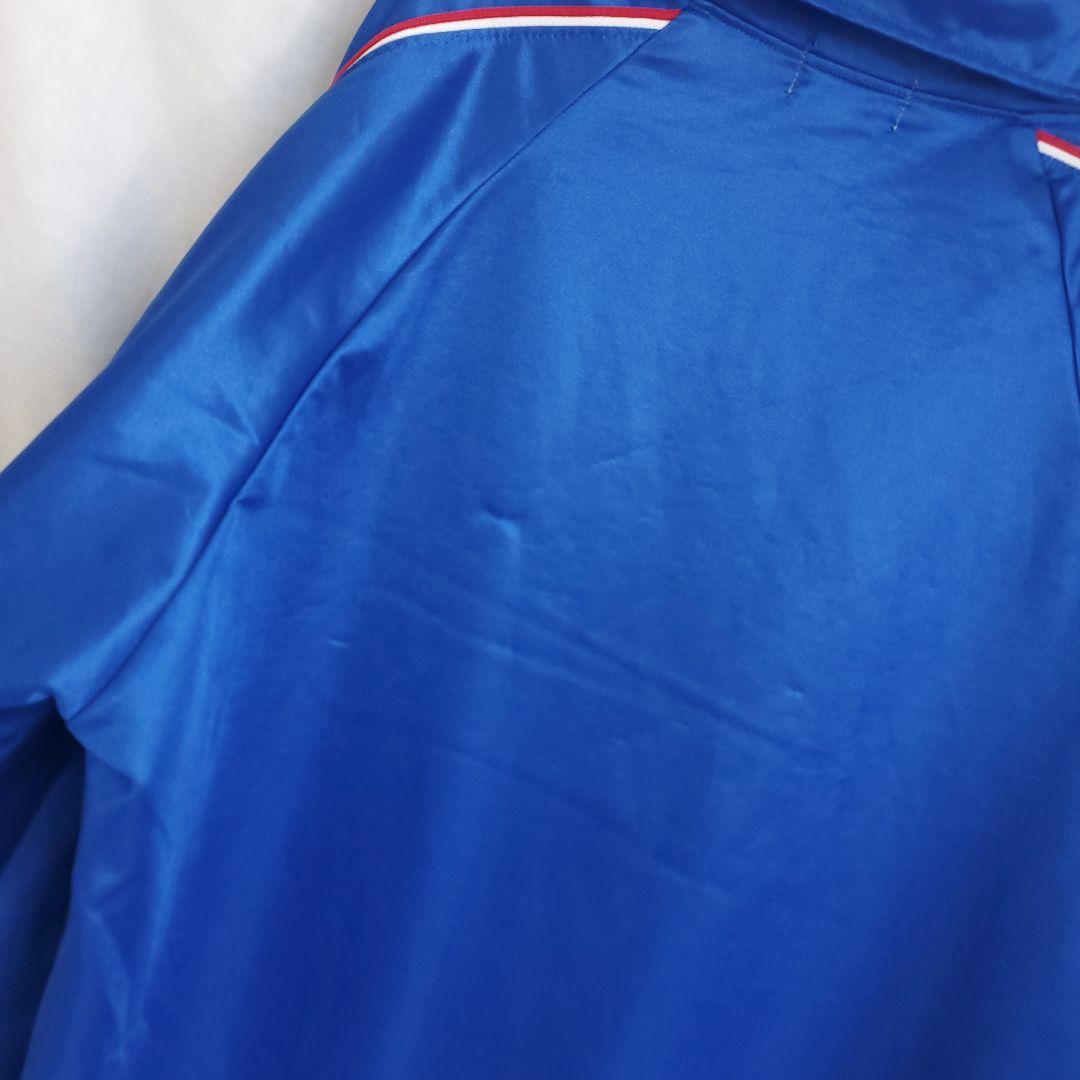 90s asics FOOTBALL GEAR ウェア ロンT ゲームシャツ 青