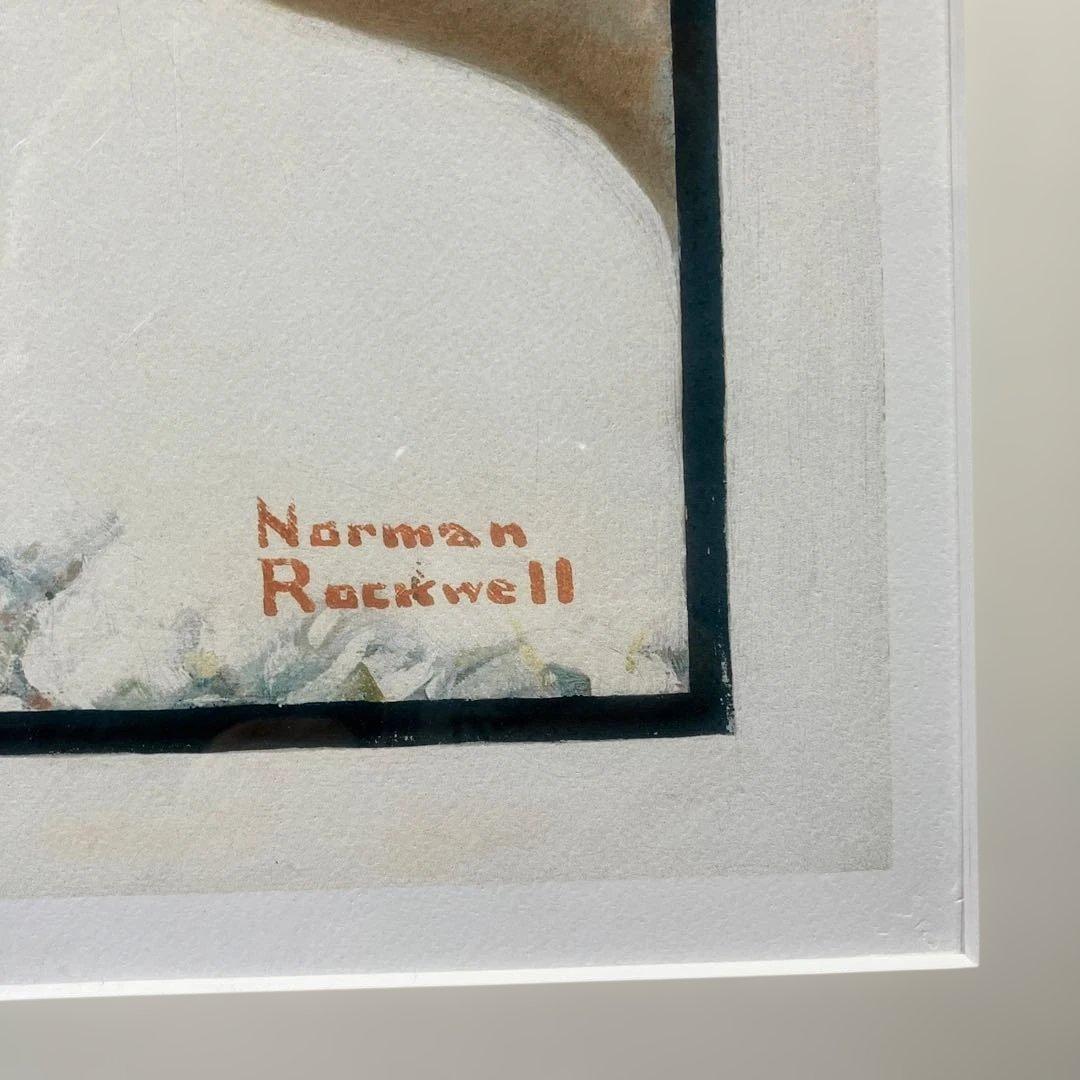 版画　ノーマンロックウェル「No Swimming」