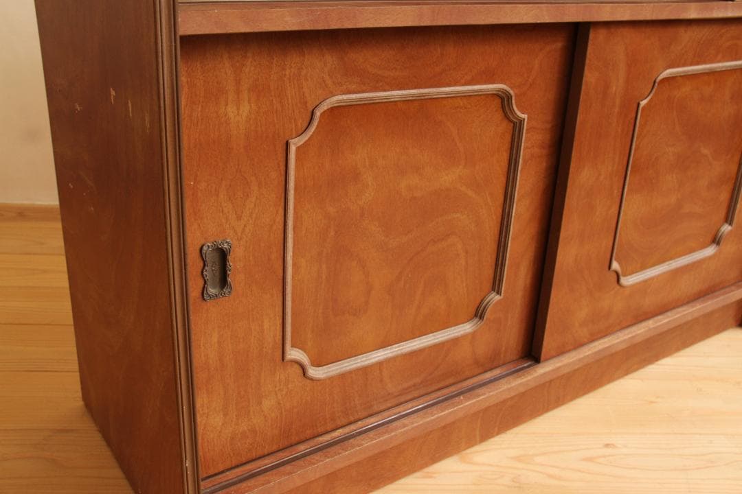 収納棚　本棚　食器棚　棚　木製　古道具　古家具　アンティーク　ビンテージ　レトロ