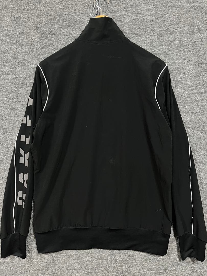 綺麗 OAKLEY オークリー 袖プリント 薄手生地 トラックジャケット 黒 L