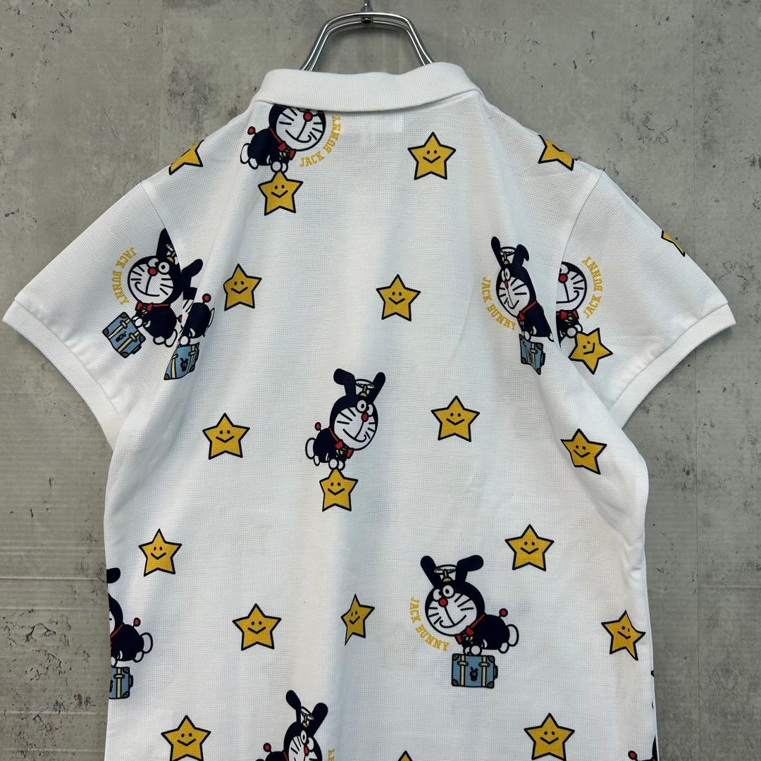 Jack Bunny!! × ドラえもん 半袖 ポロ シャツ ゴルフ ウェア .
