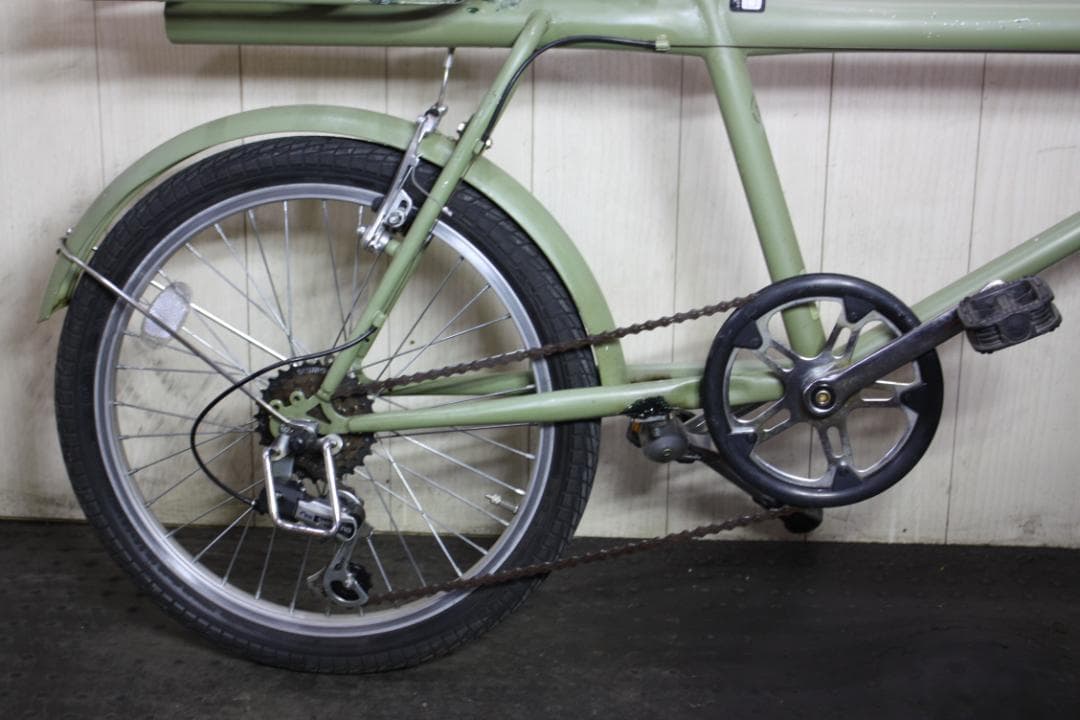 オリーブグリーン ミニベロ 自転車
