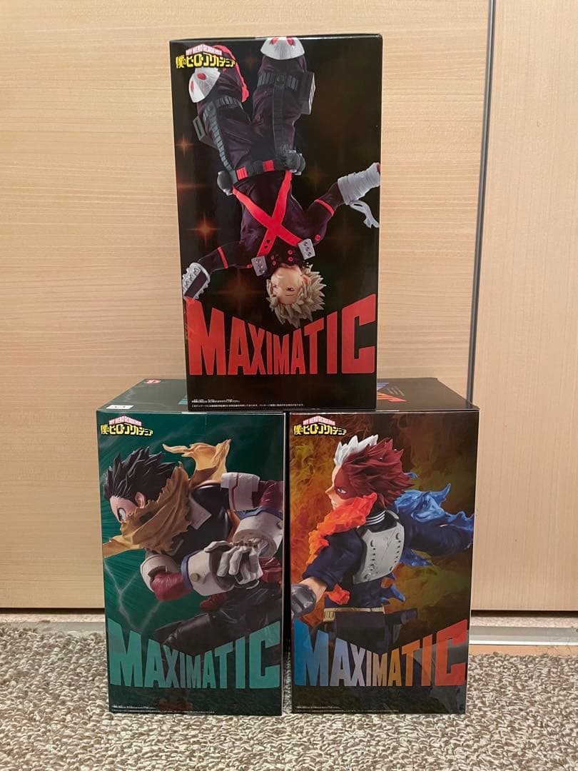 僕のヒーローアカデミア MAXIMATIC 緑谷 爆豪 轟 フィギュアセット