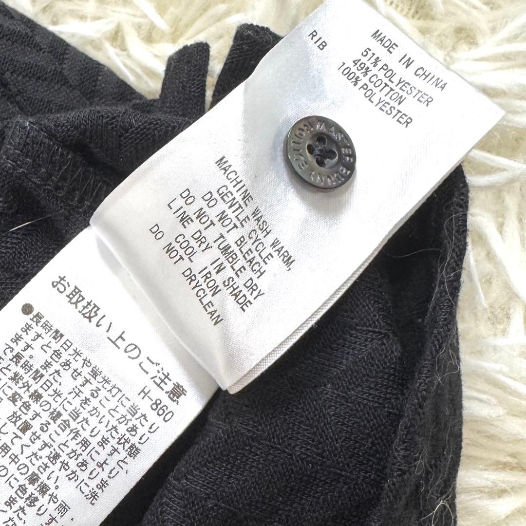 【極美品】マスターバニーエディション　ヘリンボーン柄　半袖　ポロシャツ　XL 黒