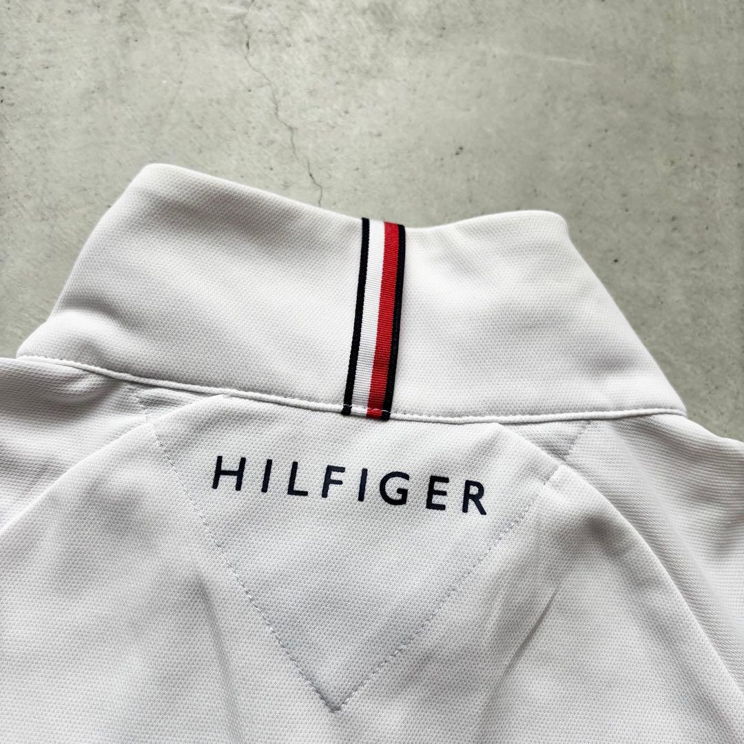   GOLF ハーフジップハイネック長袖シャツ 白 M