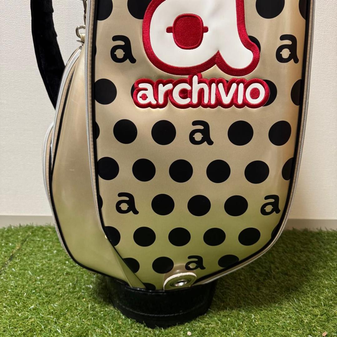 ARCHIVIO アルチビオ キャディバッグ ゴールド ドット レディース