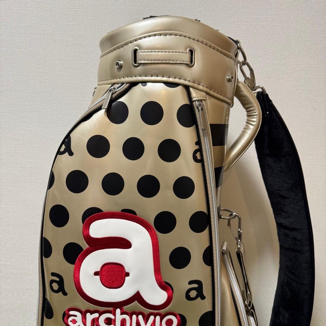 ARCHIVIO アルチビオ キャディバッグ ゴールド ドット レディース