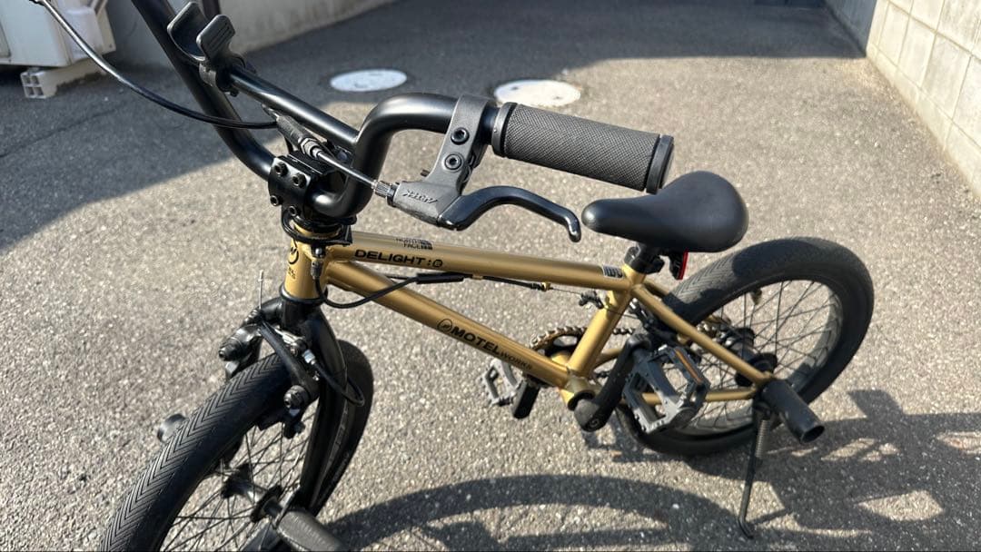キッズ BMX自転車 子供 ゴールド 16インチ MOTEL WORKS 手渡し