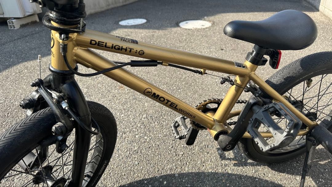 キッズ BMX自転車 子供 ゴールド 16インチ MOTEL WORKS 手渡し