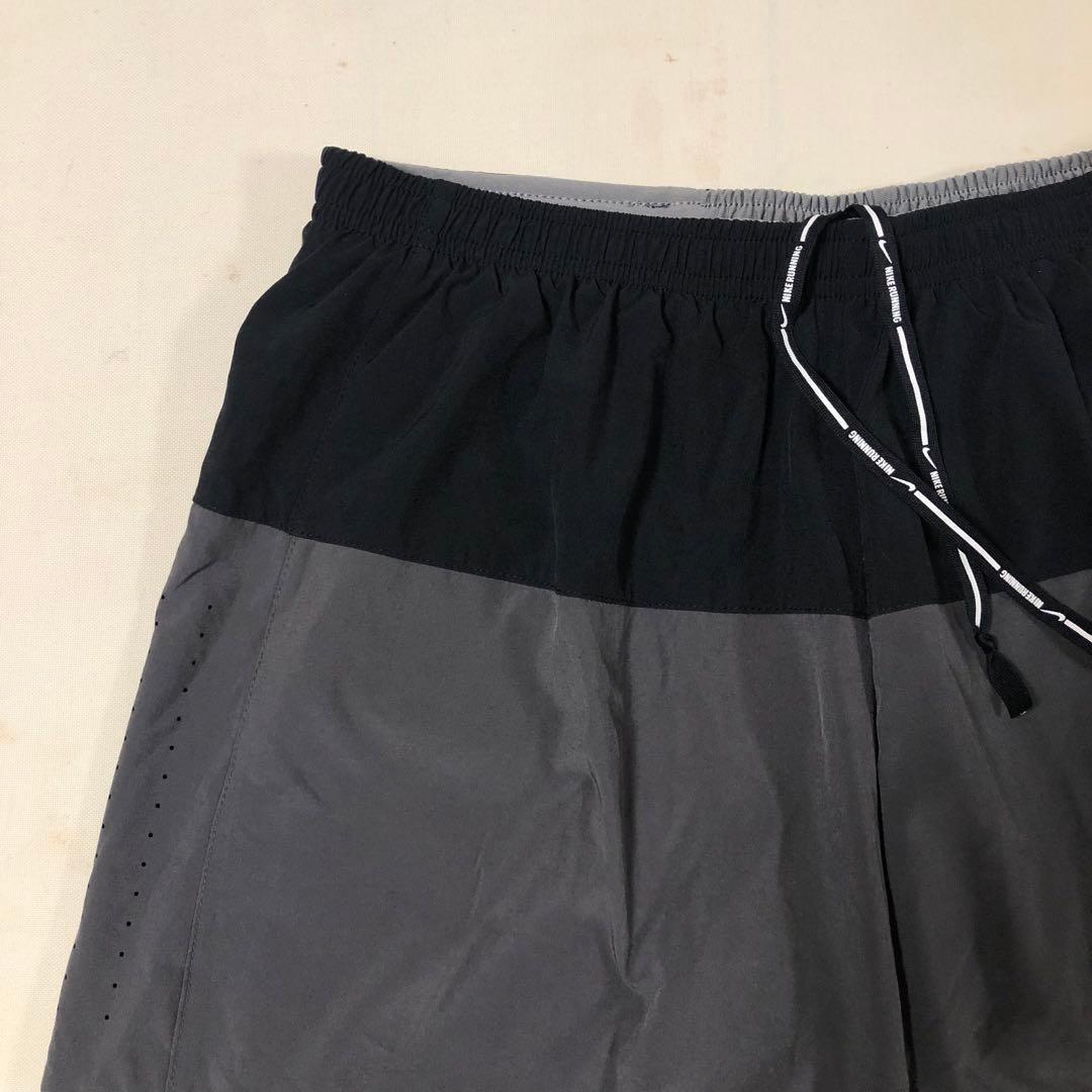 NIKE ナイキ ランニング ハーフパンツ ブラック グレー XLサイズ