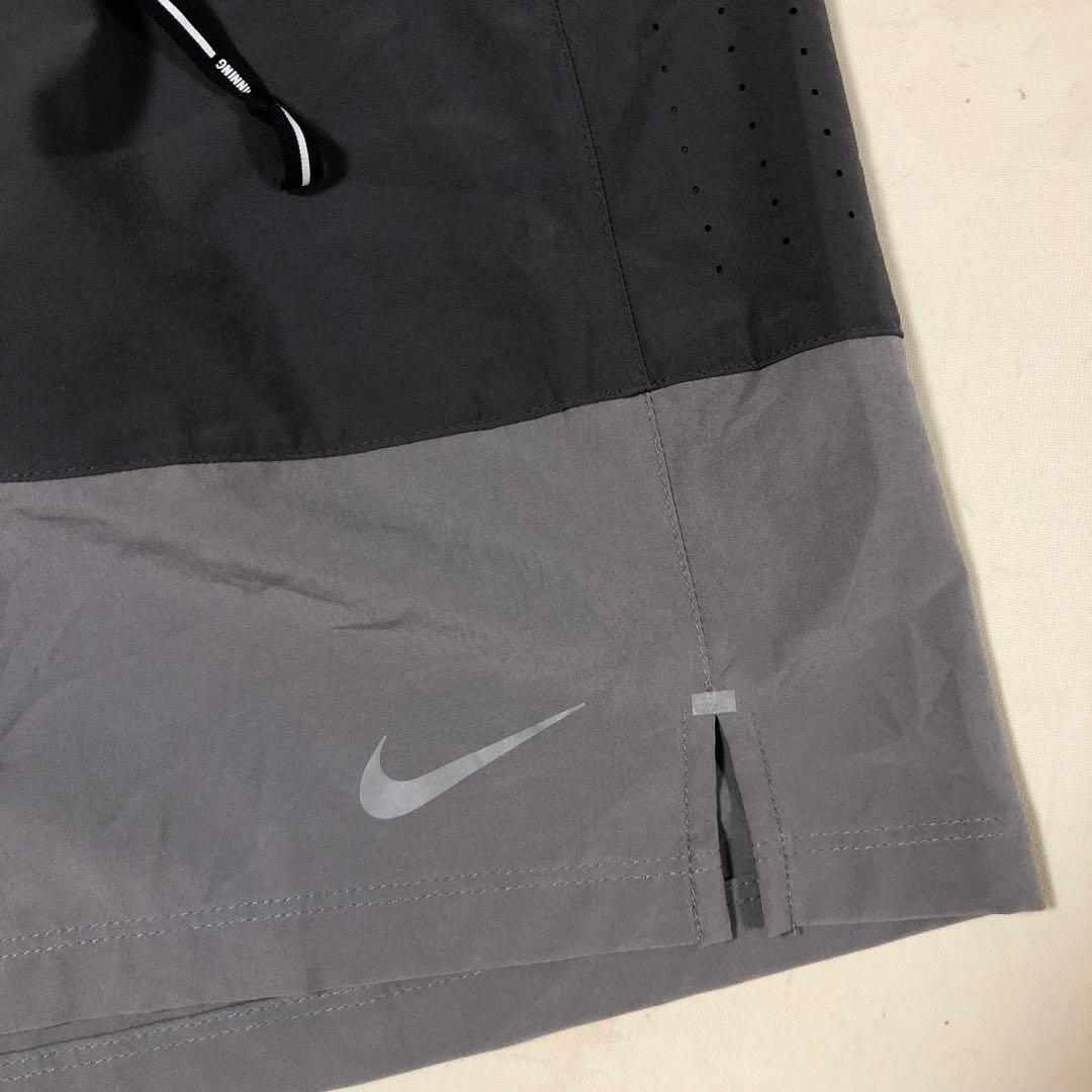 NIKE ナイキ ランニング ハーフパンツ ブラック グレー XLサイズ