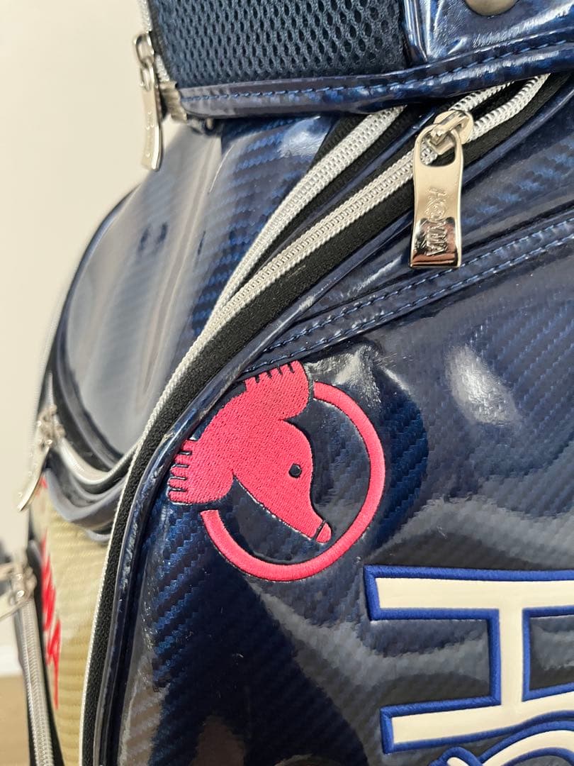 【中古】HONMA ゴルフバッグ・キャディバッグ ネイビー