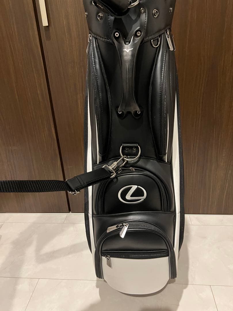 レクサス キャディバッグ 9.5インチ MIZUNO ブラック/ホワイト