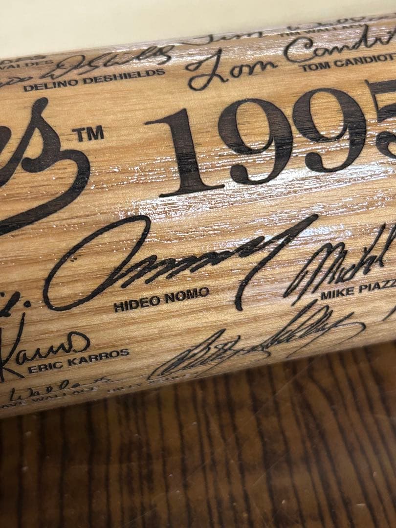 1995年 ドジャース サイン彫刻入り バット 野茂英雄ルーキーイヤー