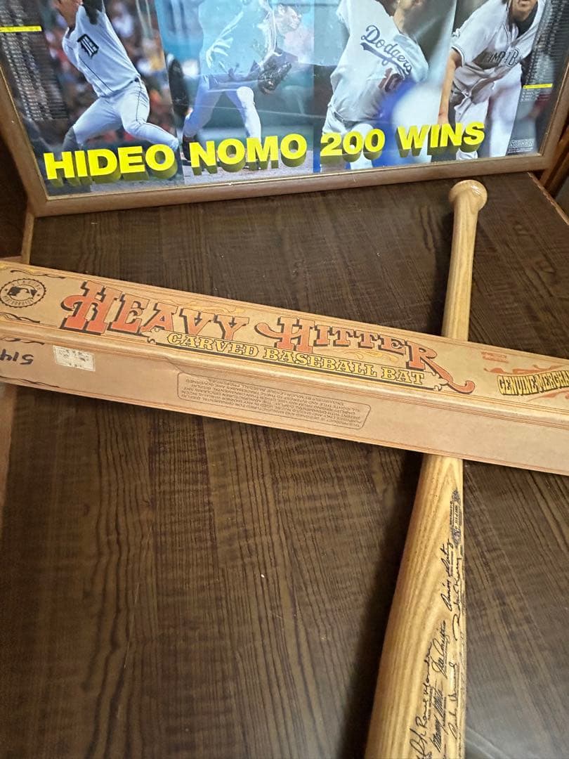 1995年 ドジャース サイン彫刻入り バット 野茂英雄ルーキーイヤー
