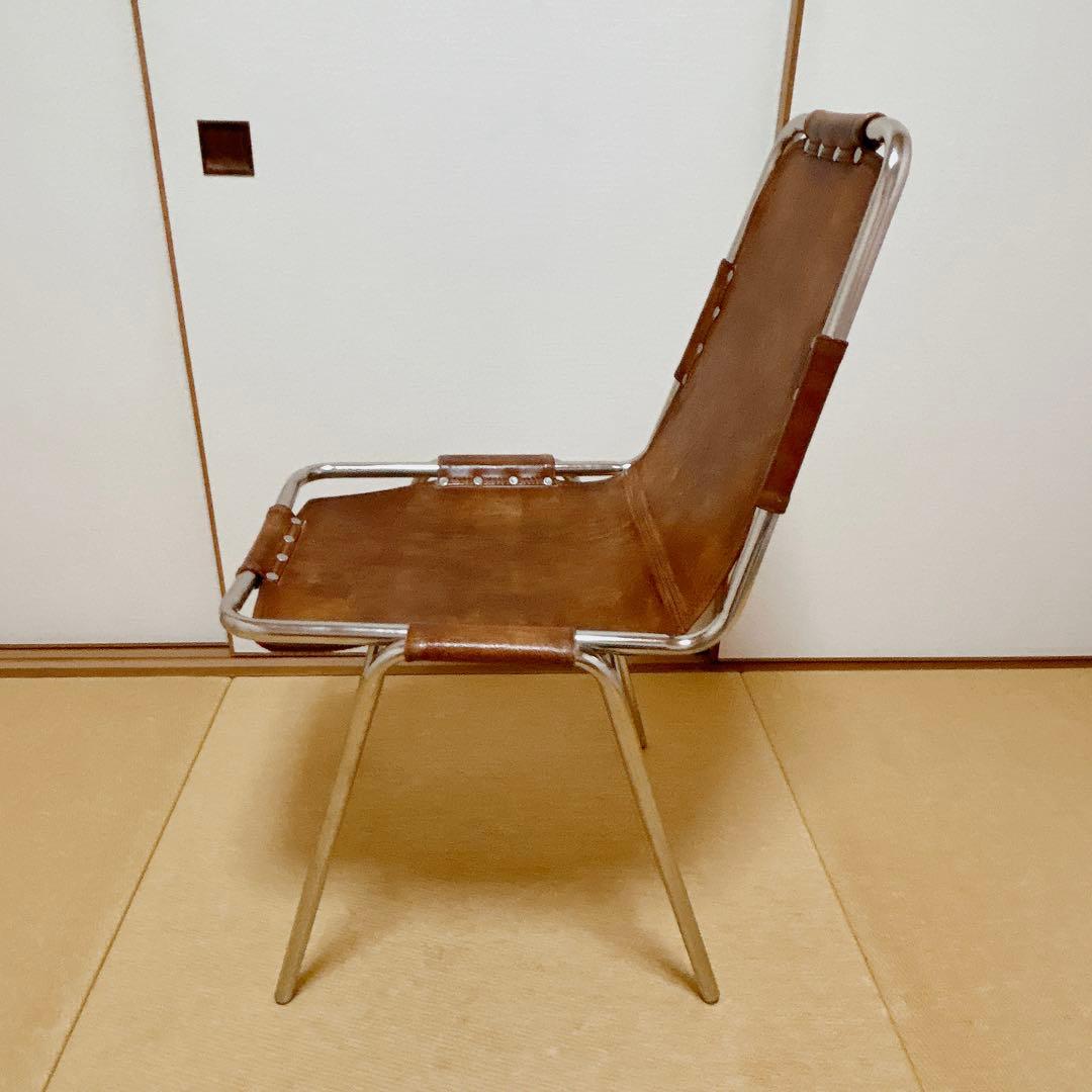 ●美品　レザーチェア●シャルロット・ペリアン【レザクルチェア】リプロダクト品